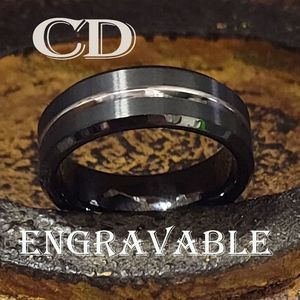 Black and Silver Men's Ring
